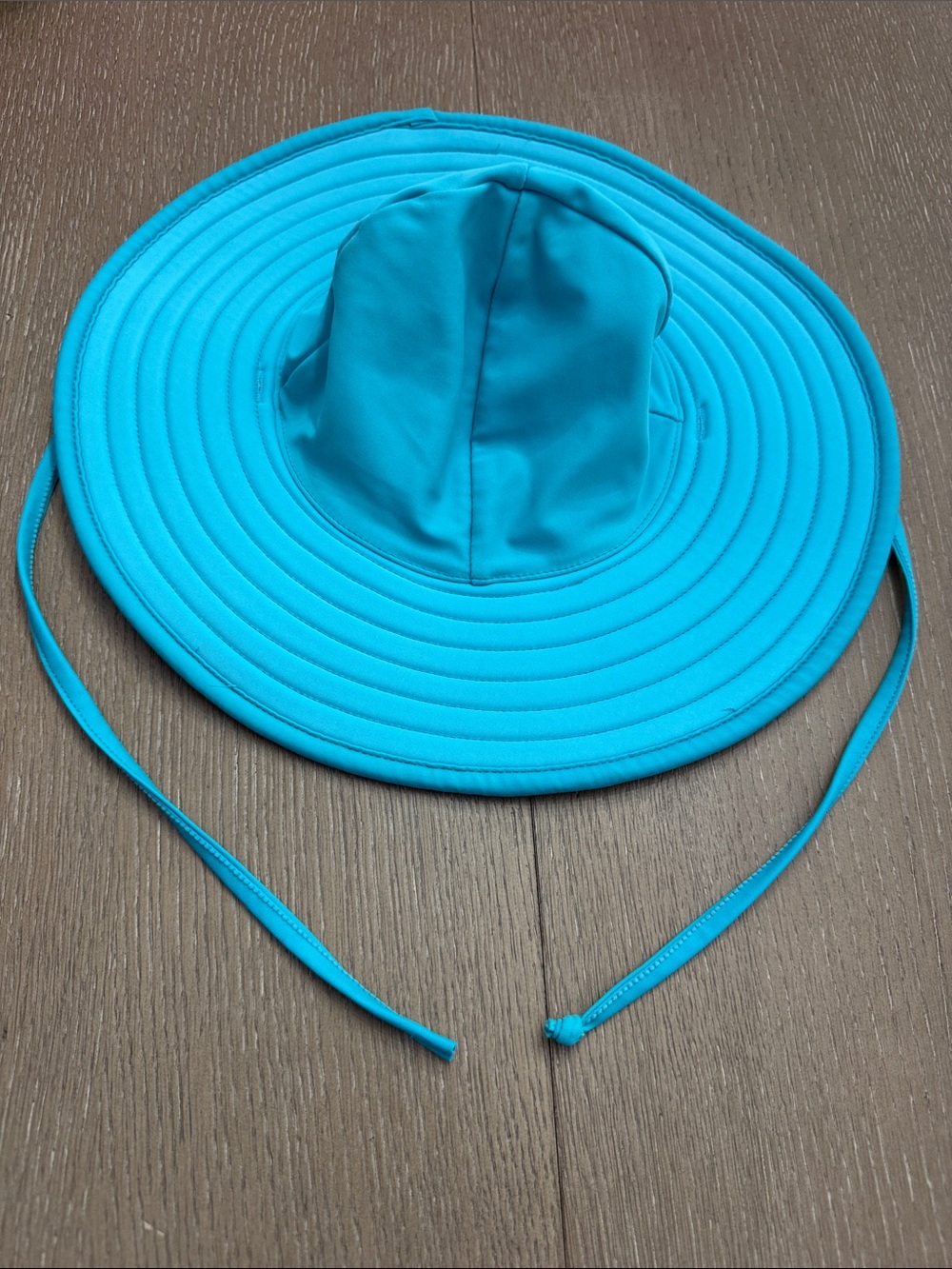 Ruffle Butts Wide Brim Swim Hat in Turquoise